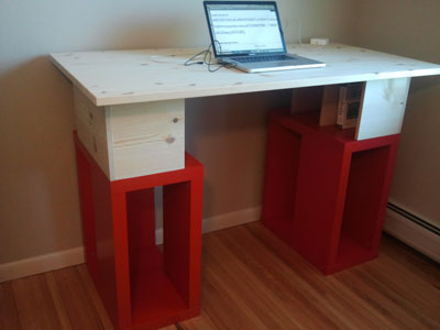 Traditional Desks Ikea Hackers Expedit Standing Desk Risers